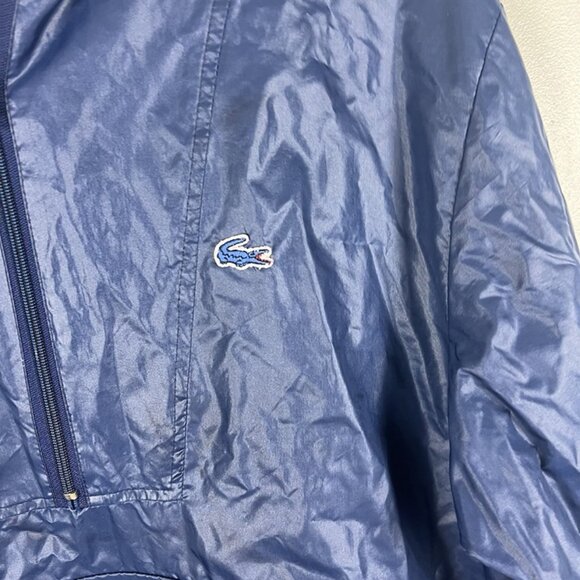 Vintage Izod Lacoste Pullover Jacket Men L Hooded Nylon Windbreaker 90s Gorpcore - Picture 2 of 7